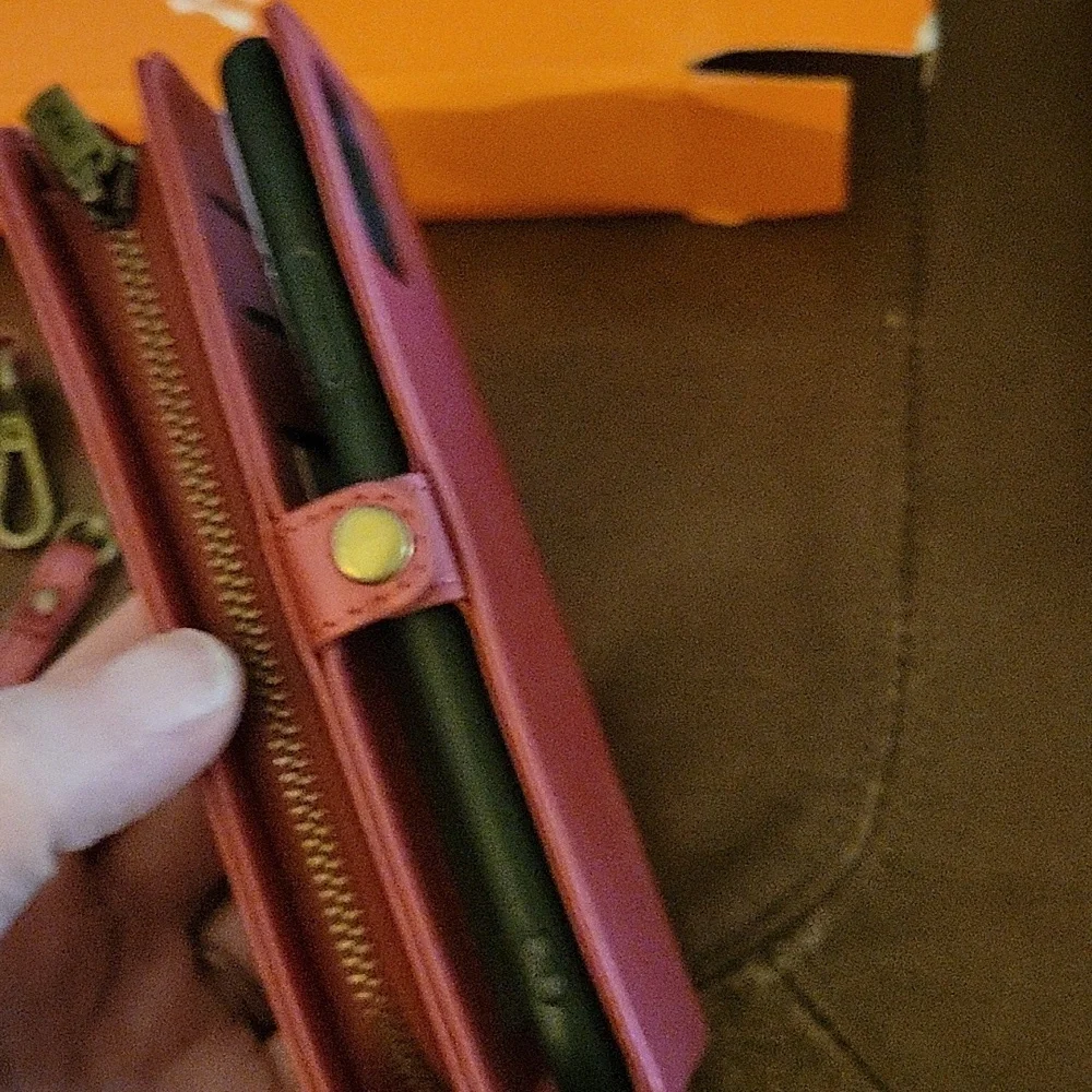 Red iPhone 11 Zipper Wallet Cell Phone Case Pleather